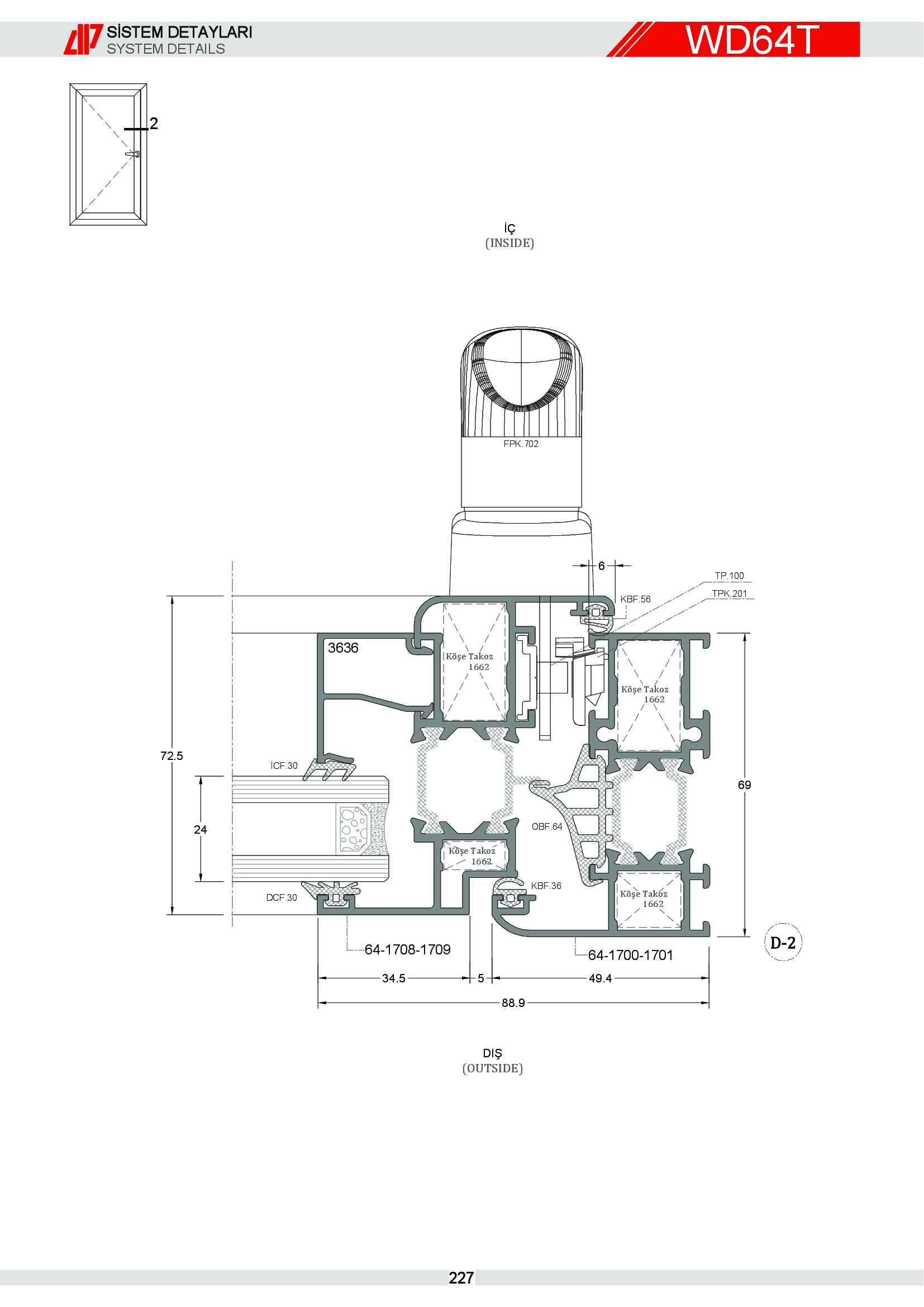 S 64 Yalıtımlı Alüminyum 68